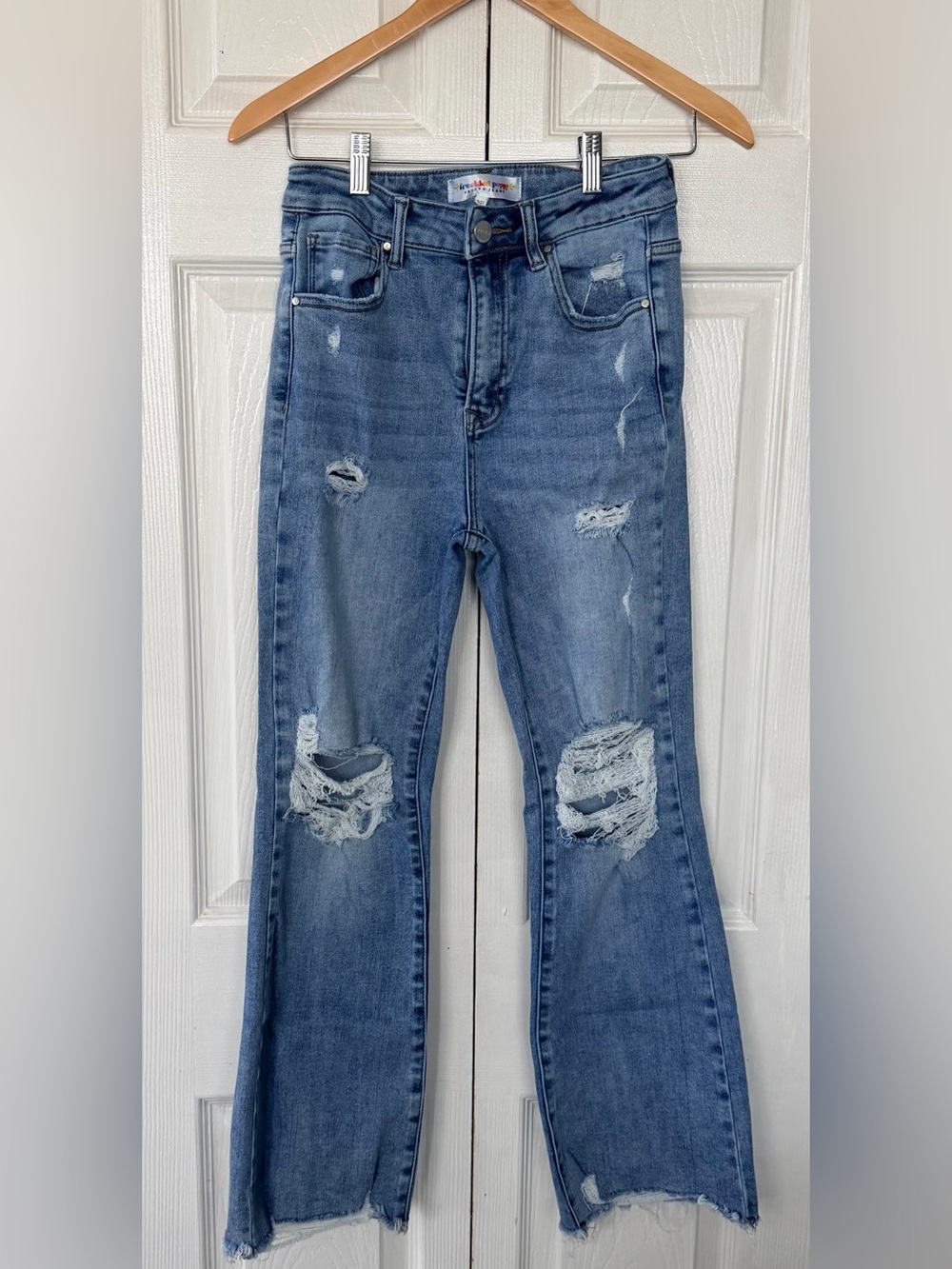 Freckled Poppy x Risen Jeans Distressed Flare Bootcut Size 5/27